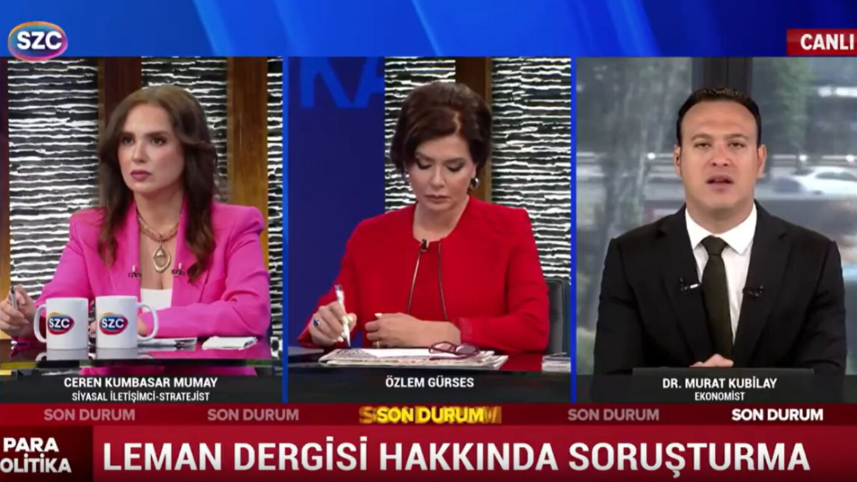 Sözcü TV'ye katılan bir ekonomistin Leman isimli kelamda mizah mecmuasının