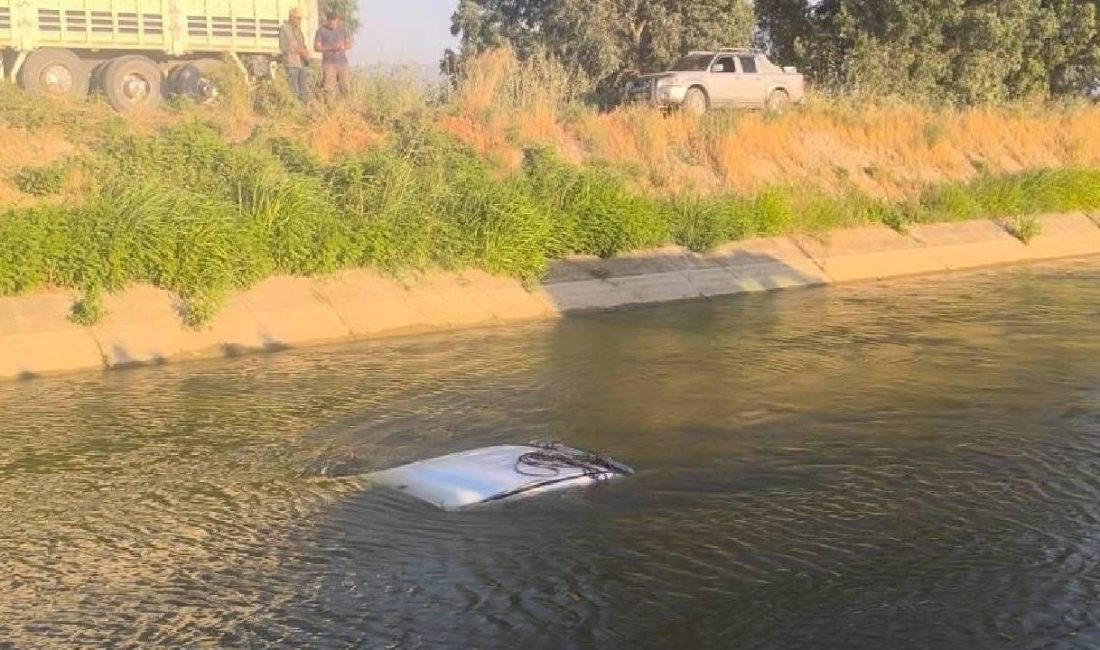 Aydın'da denetimden çıkarak sulama kanalına düşen pikabın şoförü 52 yaşındaki