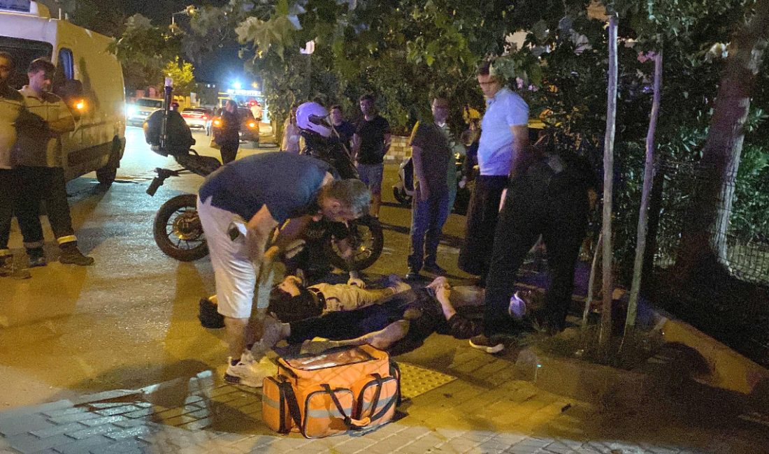 Çorlu ilçesinde, şoförünün 'dur' ihtarına uymadığı motosikletin arabayla çarpıştığı kazada,