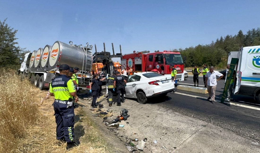 TEM Otoyolu'nun Tekirdağ geçişinde meydana gelen trafik kazasında dört kişi