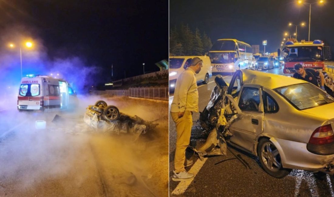 Ankara'nın Etimesgut ilçesinde seyir halindeki araba aykırı tarafa girerek, karşı