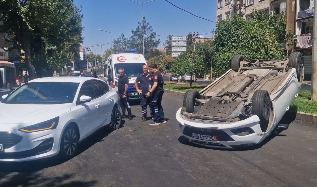 Diyabakır'ın Yenişehir ilçesinde 14 yaşındaki şoför, park halindeki arabaya çarpıp