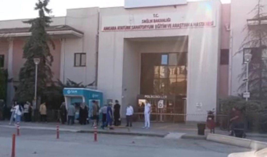 Ankara Keçiören'deki Atatürk Sanatoryum Eğitim ve Araştırma Hastanesi'nin elektrik panosunda