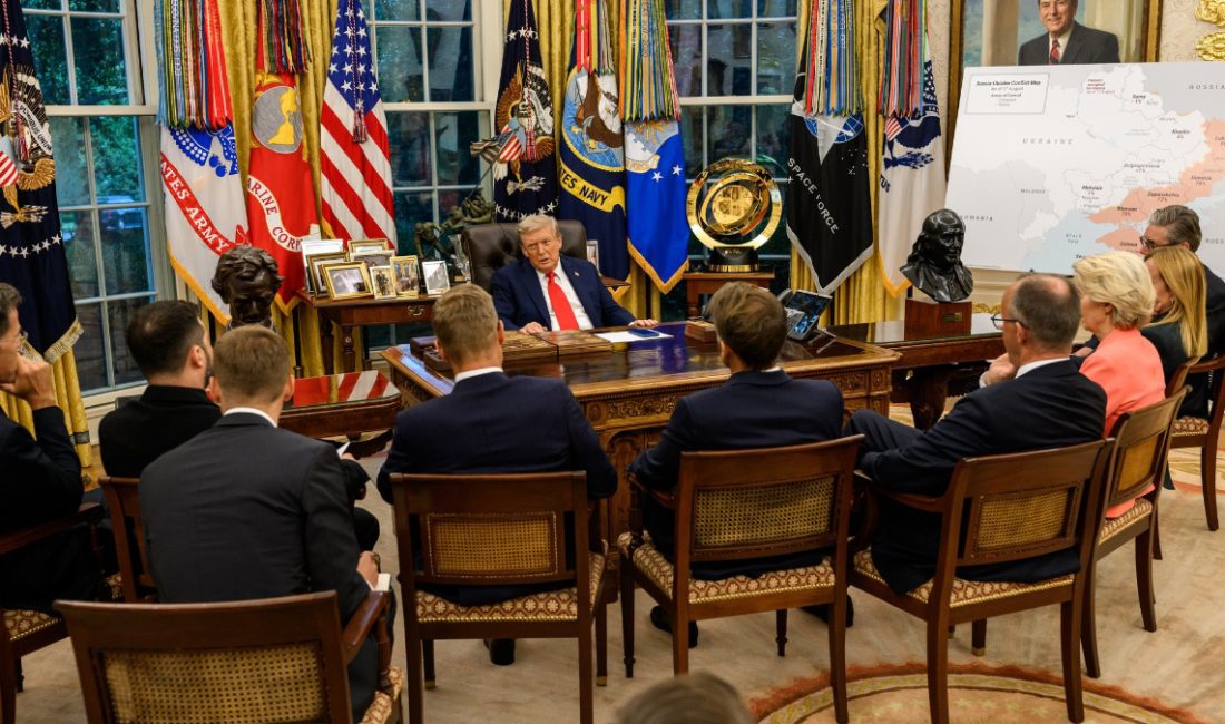 Beyaz Saray'a gelen 8 dünya liderinin ABD Başkanı Donald Trump'ın
