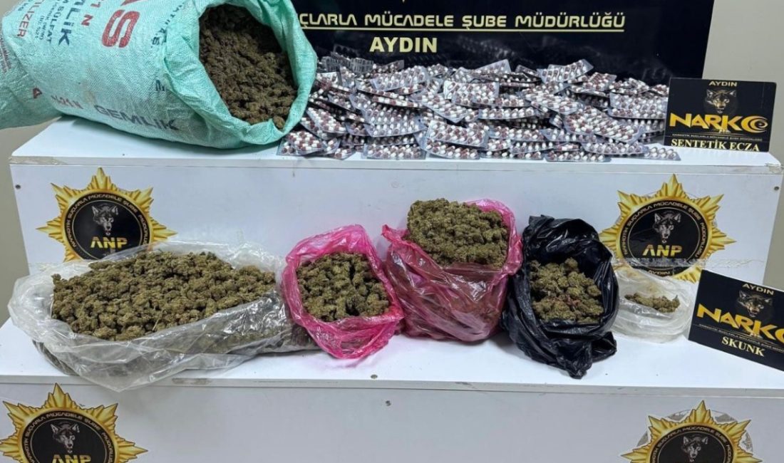 Efeler ilçesinde narkotik takımları tarafından gerçekleştirilen operasyon kapsamında 10 kilo