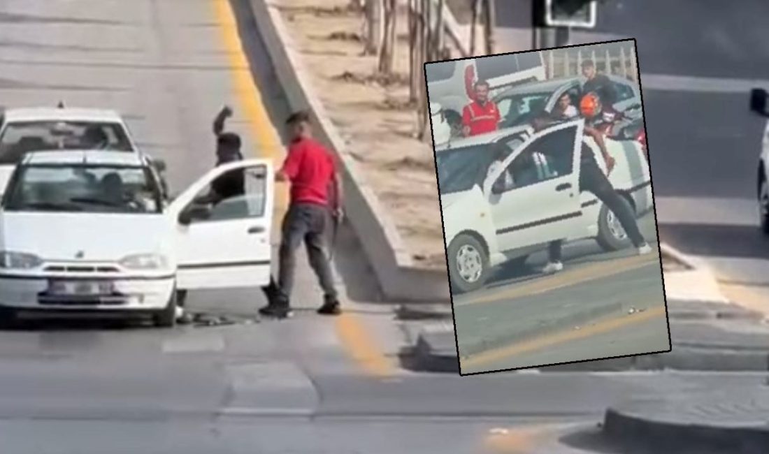 Ankara'nın Altındağ ilçesinde trafikte yaşanan tartışmanın akabinde arabanın önünü kesen