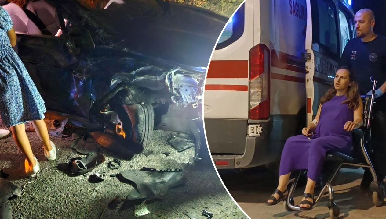 Bursa'da alkollü şoför kazaya neden oldu. Hafif ticari araç ile