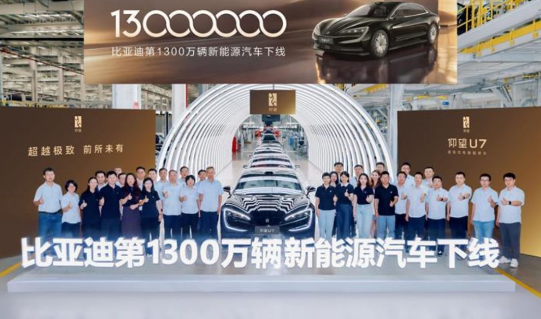 Çinli otomotiv devi BYD, 13 milyonuncu yeni güç aracını (elektrikli