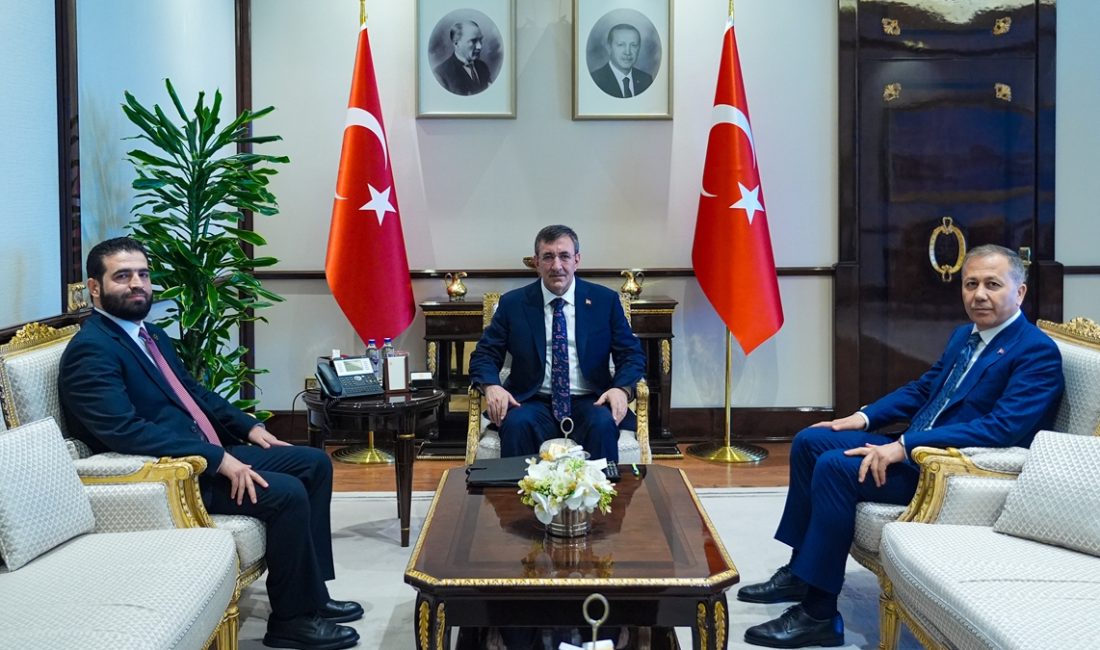 Cumhurbaşkanı Yardımcısı Cevdet Yılmaz, Suriye İçişleri Bakanı Enes Hattab'ı, Cumhurbaşkanlığı