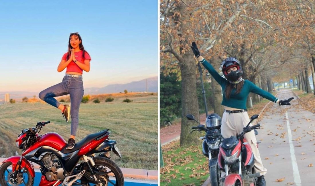 Denizli'de motosiklet tutkunu genç şoför Eda Koçin, geçirdiği trafik kazasında