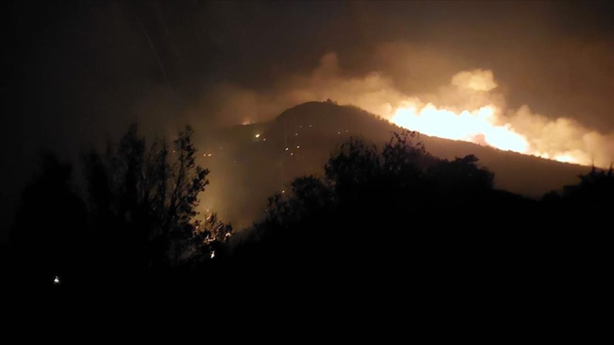 Denizli'nin Buldan ilçesinde çıkan orman yangınını kontrol altına almak için
