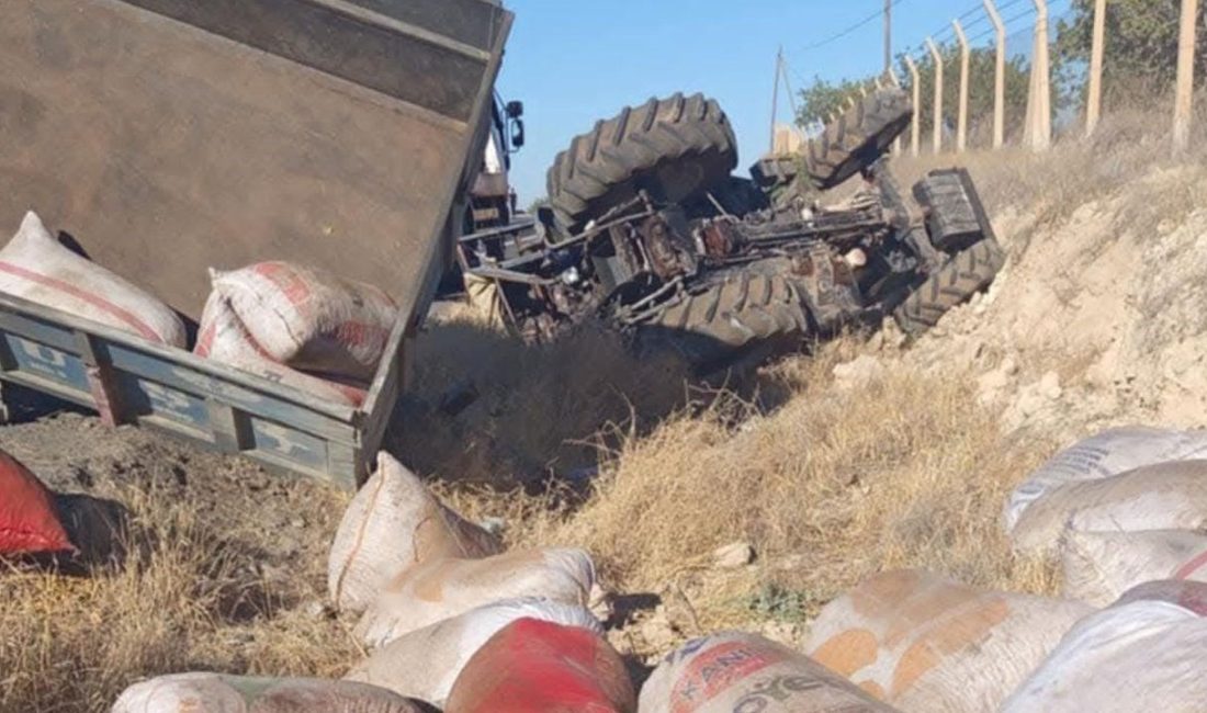 Şanlıurfa'da devrilen traktördeki 1 kişi öldü, 4 kişi yaralandı.