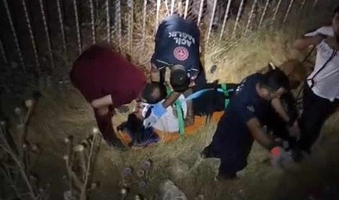 Elazığ'da dengesini kaybeden bir kişi, caddedeki 4 metre yükseklikte istinat duvarından