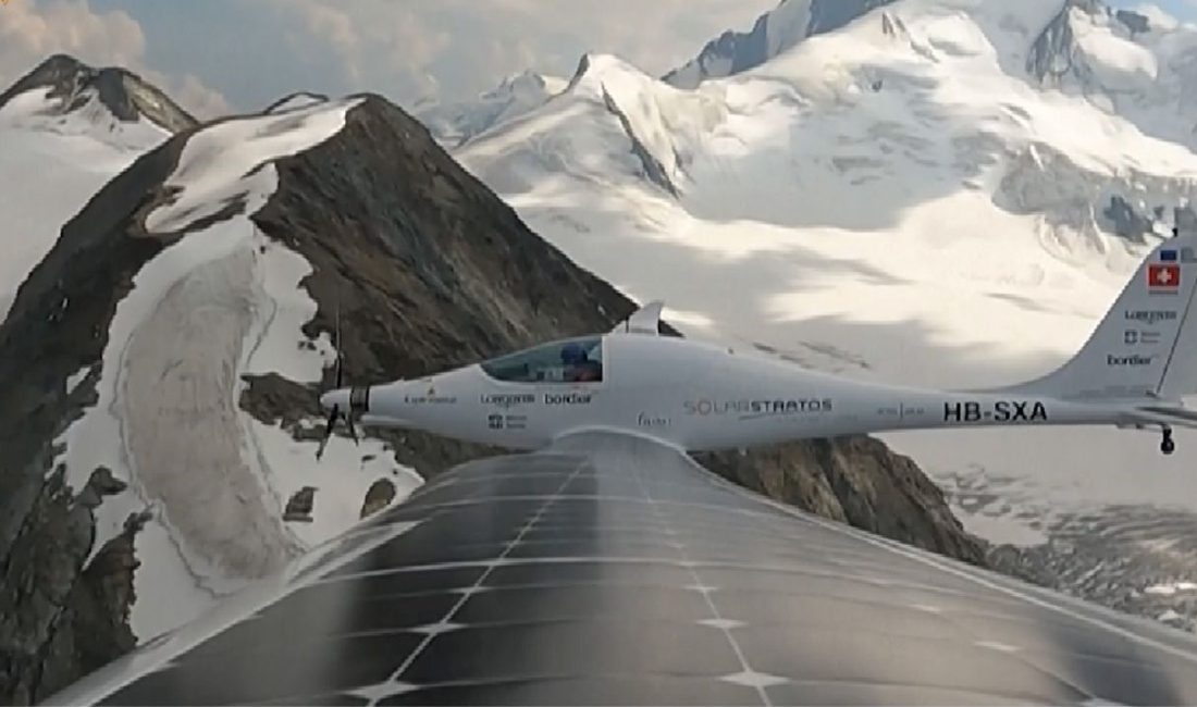 "SolarStratos" uçağıyla 9 bin 521 metre yükseğe çıkan İsviçreli pilot,