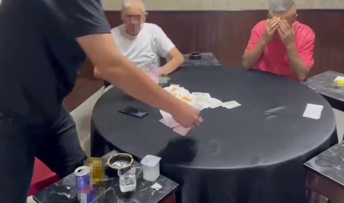 Kumar oynarken yakalanan 5 şahsa toplam 46 bin 235 TL
