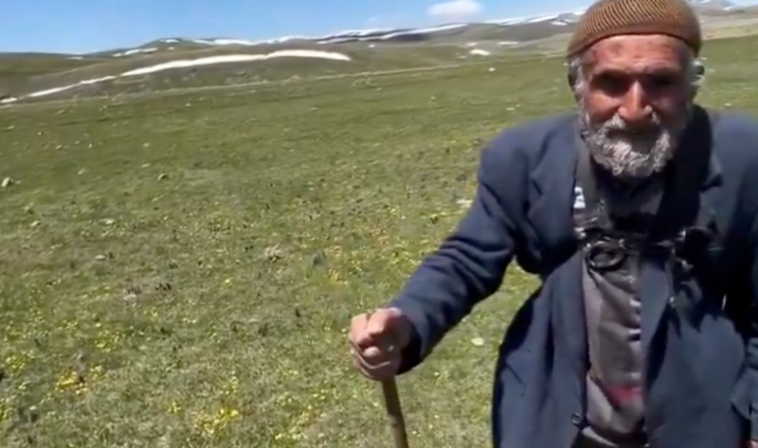 Türkiye'ye gelen İsviçreli bir gezgin, motosikletiyle yaylada ilerlediği sırada karşılaştığı