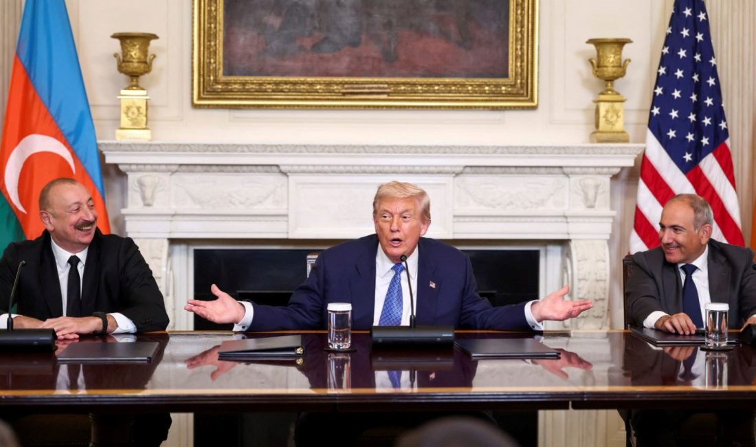 Azerbaycan ile Ermenistan liderlerinin Washington’da ABD Başkanı Donald Trump’ın ev