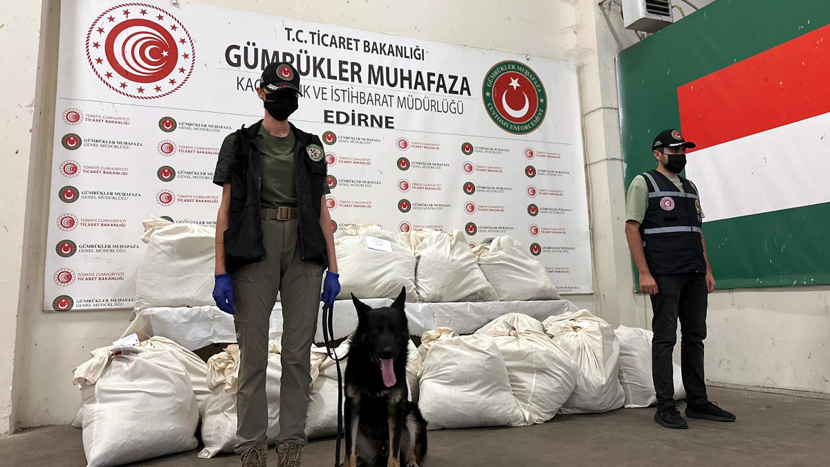 Edirne'den Bulgaristan'a açılan Kapıkule Hudut Kapısı'nda 3 TIR'da yapılan aramada