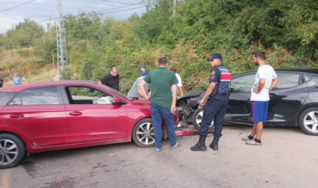 Kocaeli'nin Karamürsel ilçesinde iki araba çarpıştı. Kazada 4 kişi yaralandı.