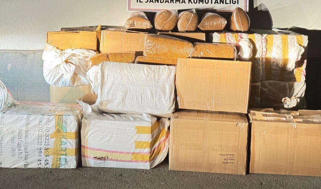 Kayseri'de bir yolcu otobüsünde yapılan aramada, 750 kilogram kaçak tütün