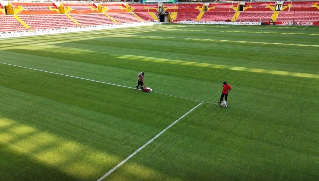 Kayserispor-Galatasaray maçının oynanacağı stadyum hazır hale getirildi.