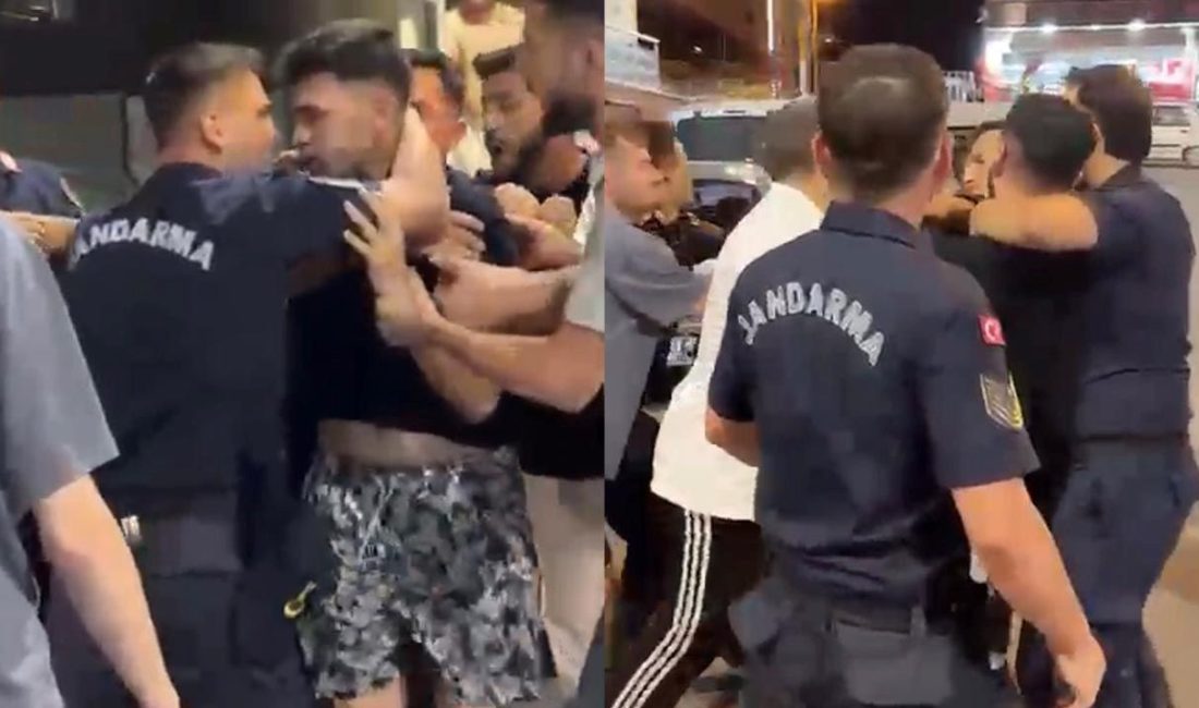 İzmir'de jandarma gruplarının bir kahvehanede yapmak istediği kimlik denetimine bir