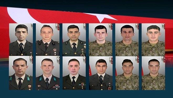 Irak'ın kuzeyinde 12 askerin mağarada şehit olduğu olayla ilgili idari
