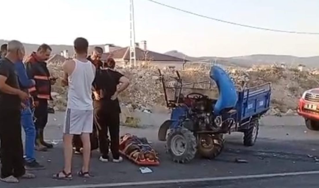 Akçadağ ilçesinde araba ile çapa motorunun karıştığı trafik kazasında yaralanan