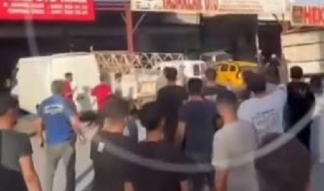 Kızıltepe ilçesinde oto sanayi sitesinde esnaf ortasında çıkan levyeli arbedede