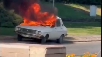 Ankara Emniyet Müdürlüğü'nden TBMM önünde beyaz toros yangınına ait açıklama