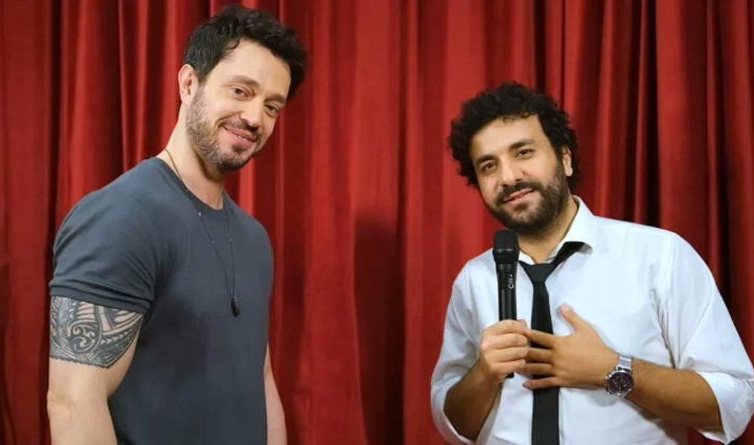 Murat Boz, müziğinin tanıtım gününde hareketleriyle dikkat çeken ünlü komedyen