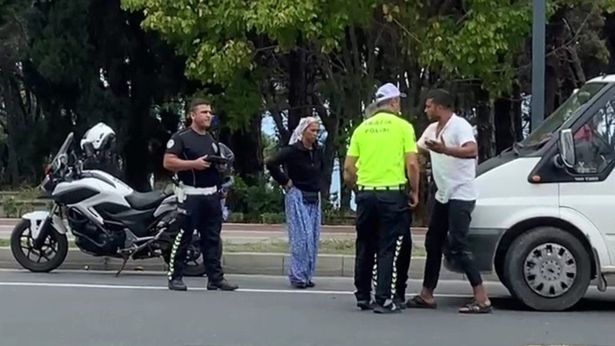 Ordu'da emniyet kemeri kontrolü sırasında polis gruplarına direnç göstererek zorluk