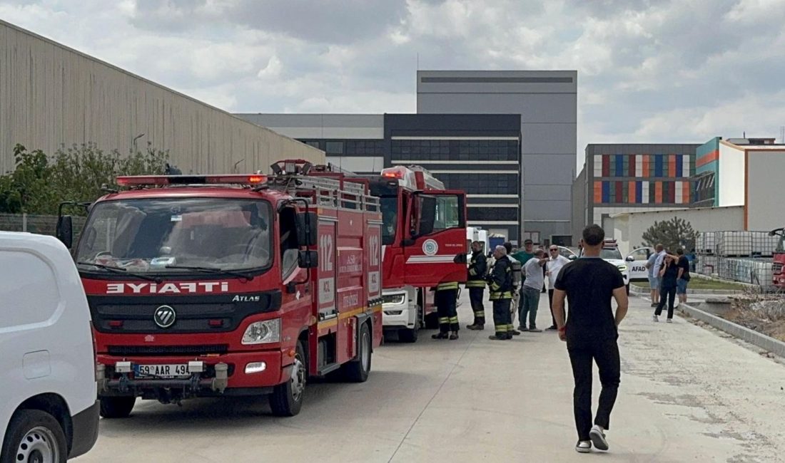 Tekirdağ'ın Ergene ilçesinde anestezi gazı üretilen fabrikada meydana gelen kazan