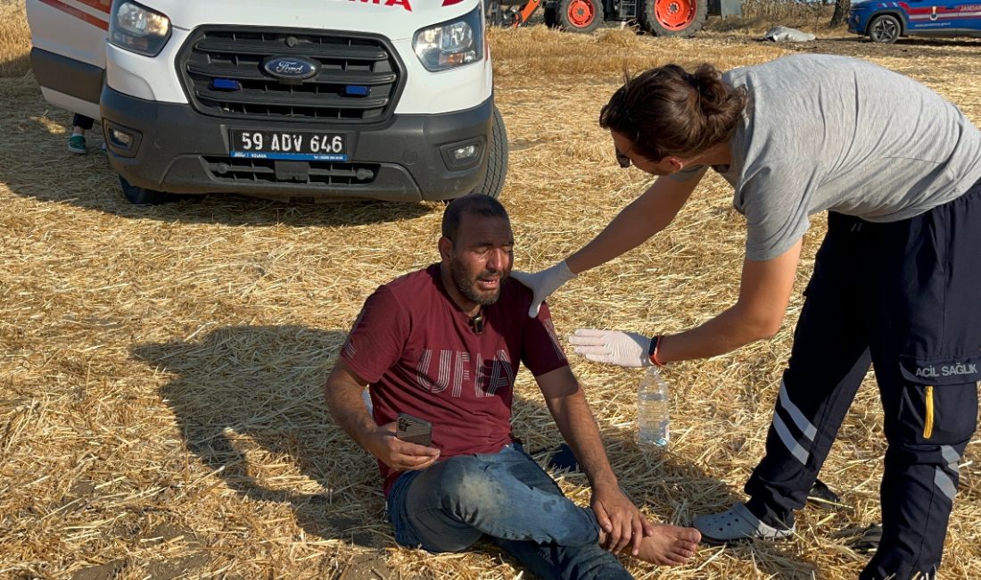 Çorlu’da saman yüklü bir tır yanarak küle döndü. Yangında yaklaşık