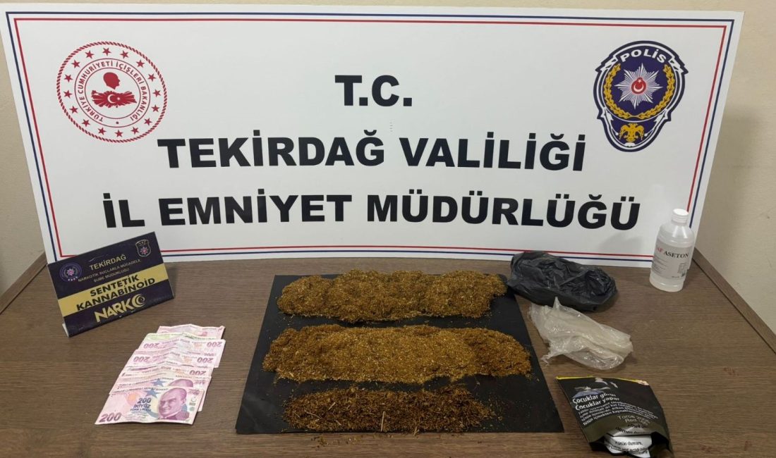 Tekirdağ'da uyuşturucu operasyonunda gözaltına alınan 3 kuşkulu tutuklandı.
