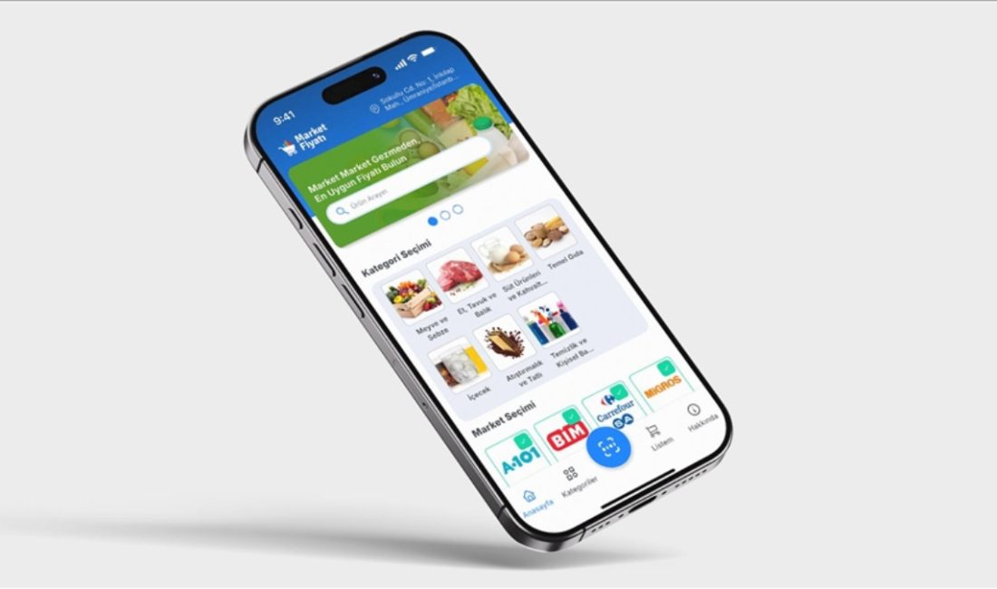 TÜBİTAK tarafından geliştirilen “Market Fiyatı” uygulaması web sitesi uygulamasının akabinde,