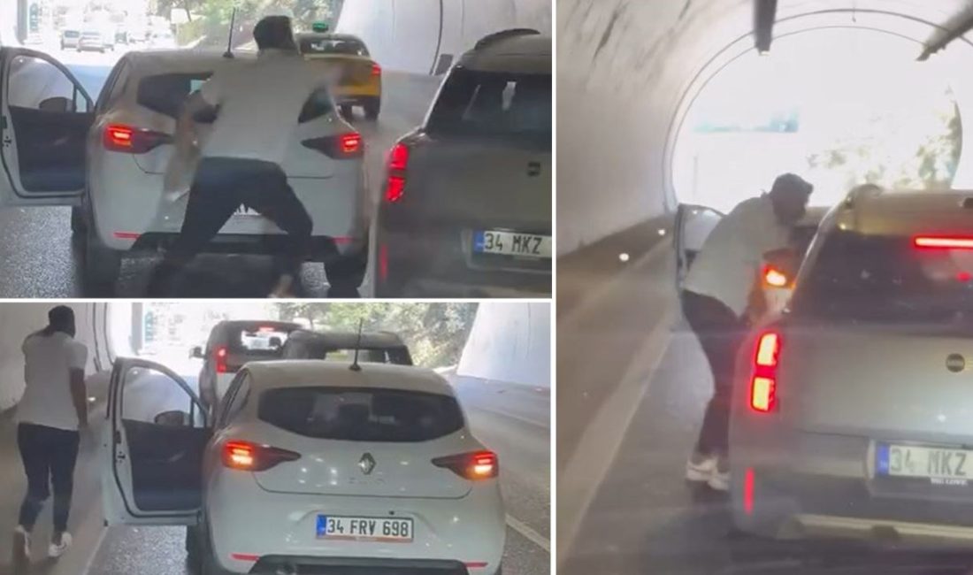 İstanbul Ümraniye'de iki şoför ortasında yol verme arbedesi çıktı. Hengame