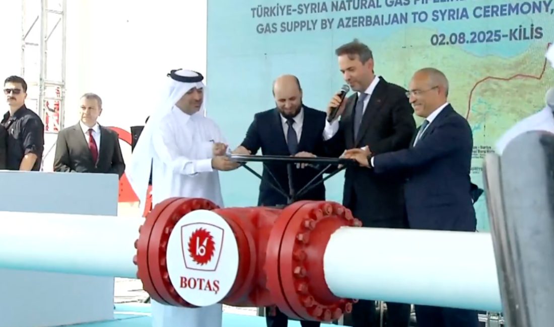 Azerbaycan'dan gelen doğalgaz, Türkiye-Suriye Doğal Gaz Boru Çizgisi ile Kilis