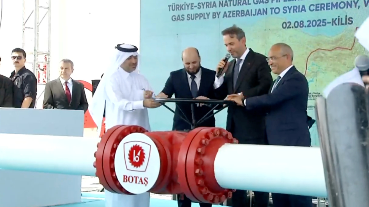 Azerbaycan'dan gelen doğalgaz, Türkiye-Suriye Doğal Gaz Boru Çizgisi ile Kilis