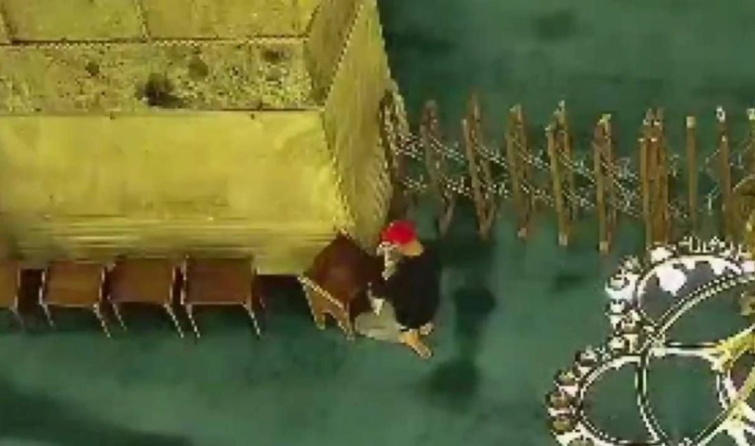 Ayasofya Camii'nde bir kişi kitap yakarak halıyı tutuşturdu. Çıkan yangında