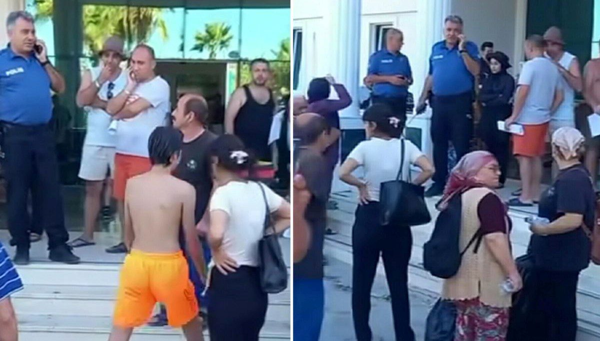 Aydın'ın Kuşadası ilçesinde bulunan bir otelde, personeller maaşlarını alamayınca iş