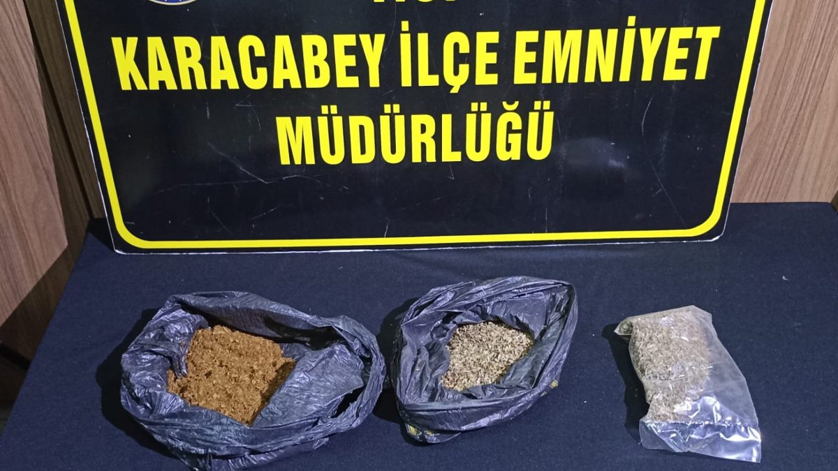 Karacabey ilçesinde, evinde uyuşturucu ele geçirilen ve gözaltına alınarak adliyeye