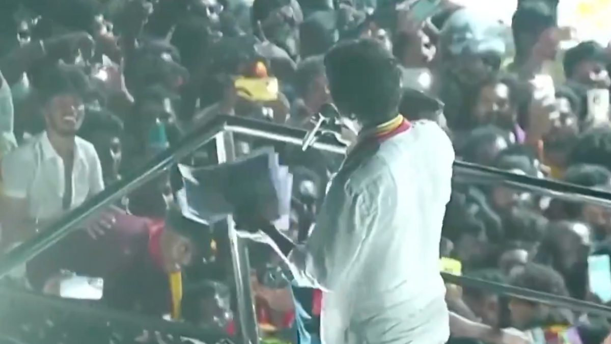 Hindistan'ın güneyindeki Tamil Nadu eyaletinin Karur kentinde Tamilaga Vettri Kazhagam
