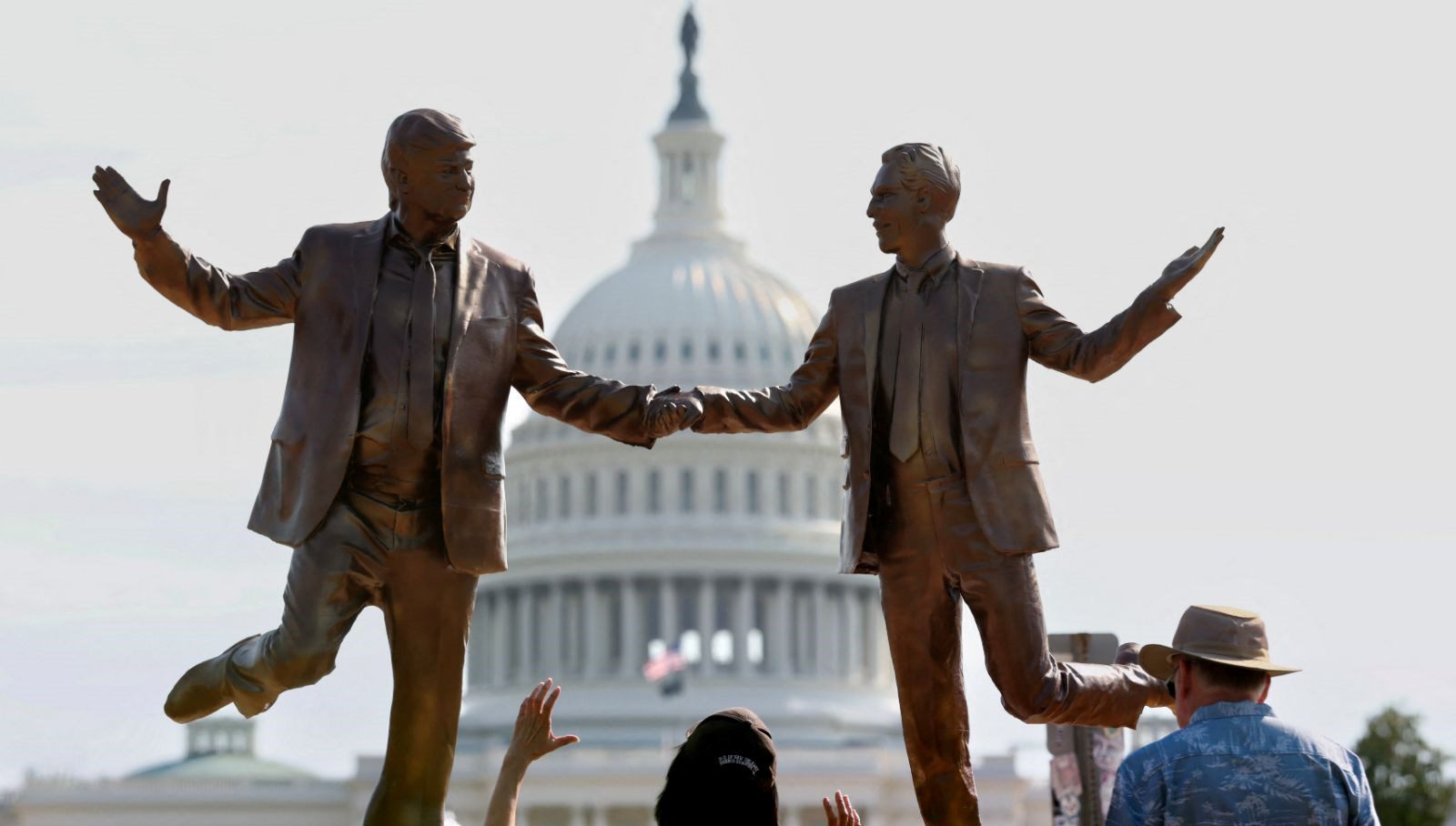 ABD'nin başkenti Washington DC'de, Kongre Binası yakınlarına Başkan Donald Trump