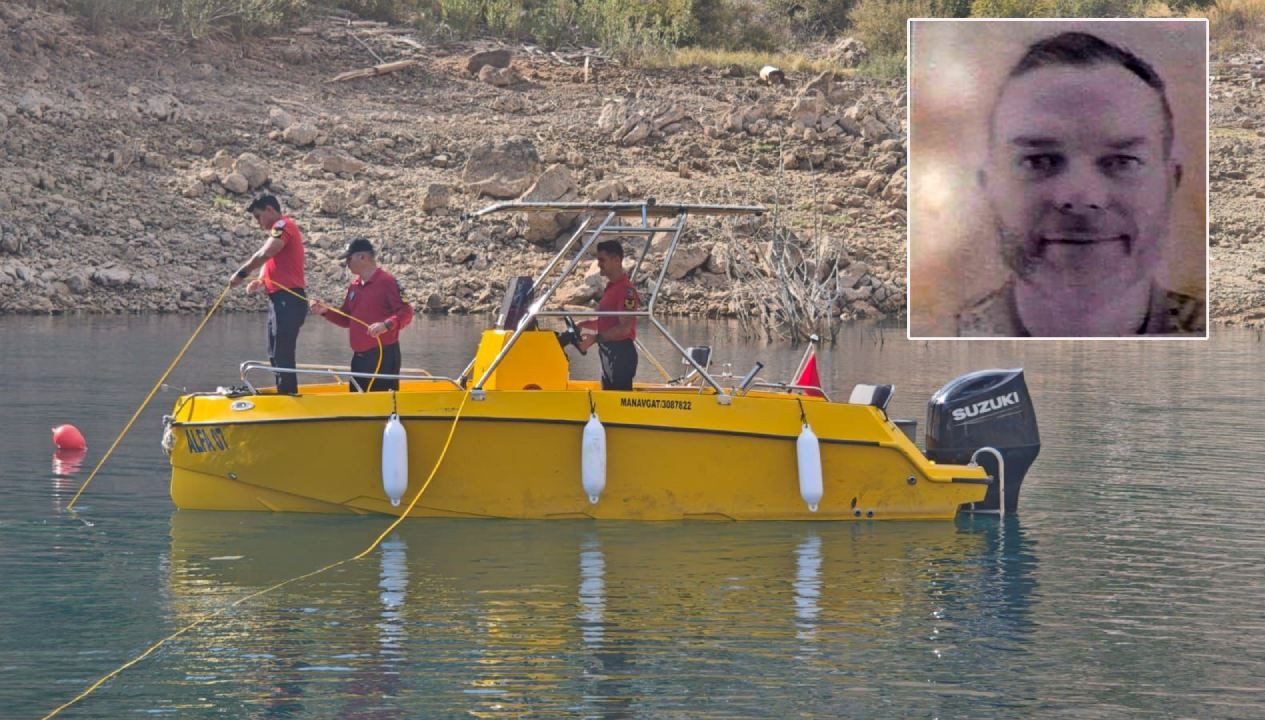 Manavgat baraj gölünde kaybolan İrlandalı turist Antony Dmien Smith'i arama çalışmaları