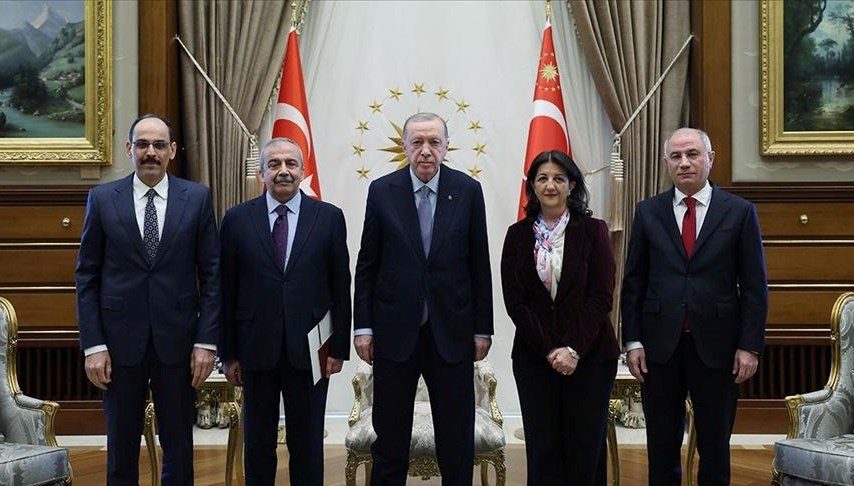 DEM Parti İmralı heyeti Cumhurbaşkanı Recep Tayyip Erdoğan ile 28