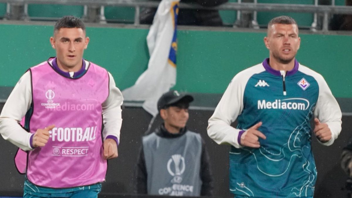 Konferans Ligi'nde Fiorentina formasıyla tarih yazan Edin Dzeko'nun maç sonu