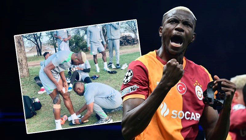 Galatasaray'ın yıldız golcüsü Victor Osimhen'in Nijerya Milli Takımı kampındaki görüntüsü