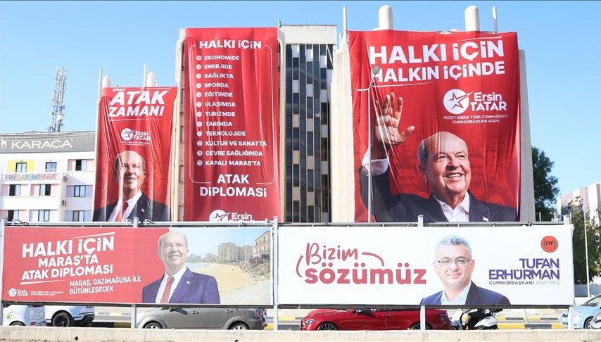Kuzey Kıbrıs Türk Cumhuriyeti (KKTC) vatandaşları yarın cumhurbaşkanı seçiminin ilk