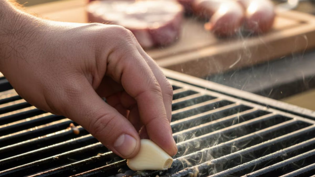 Çoğu mangal ustaları etleri ızgaraya koymadan önce bir diş sarımsak